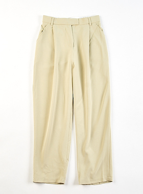 韩版松紧高腰显瘦纯色休闲西裤女H84007夏秋新款宽松阔腿直筒长裤