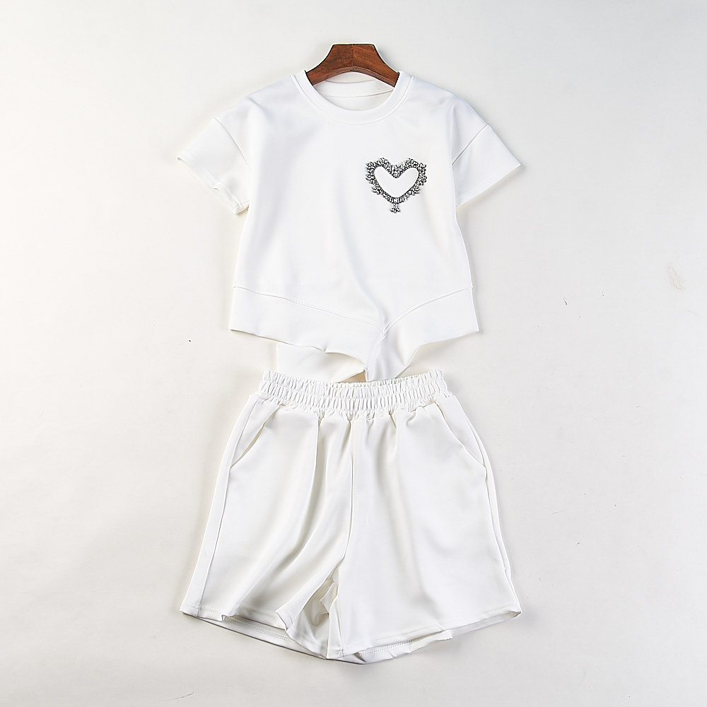 韩版空气棉休闲运动套装女H82935夏季新款短袖T恤+短裤时尚两件套,女装/女士精品,休闲运动套装,淘宝优惠券,粉丝福利购,淘宝优惠卷