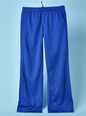 外贸直筒裤男女10.4L71475抽绳松紧腰显瘦宽松开叉秋冬休闲运动裤