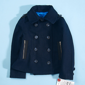 1021复古英伦女童装 毛呢短外套72202学生翻领双排扣秋冬羊毛大衣