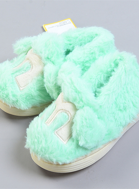 儿童宝宝毛茸茸卡通棉鞋9.17L80256软糯长毛绒秋冬季保暖小鞋子
