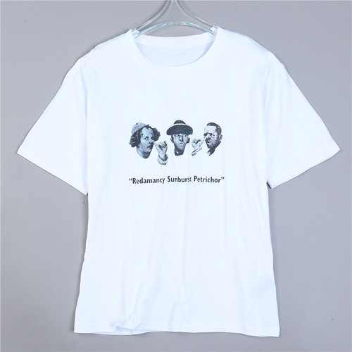 夏季女生纯棉印花短袖白T恤