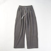 H85634日系复古宽松阔腿长裤 高级感潮男秋冬款 重磅厚实加绒直筒裤