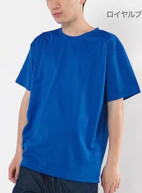 328日本原单品牌男女纯色短袖T恤衫L75277夏运动休闲跑步速干上衣