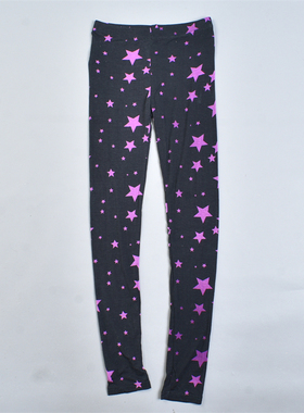 外贸日单印星星女生打底裤3.25L81768软糯舒适松紧腰春秋内搭长裤
