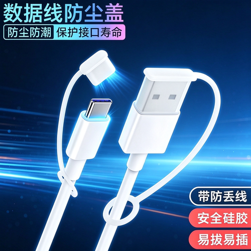 USB/Type-C防丢硅胶防尘盖
