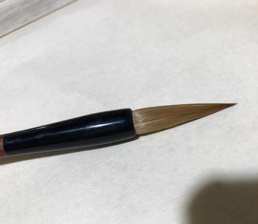 侯店毛笔精制冬狼毫黄狼尾中长峰华北尾狼孙占彪监制花梨木加健