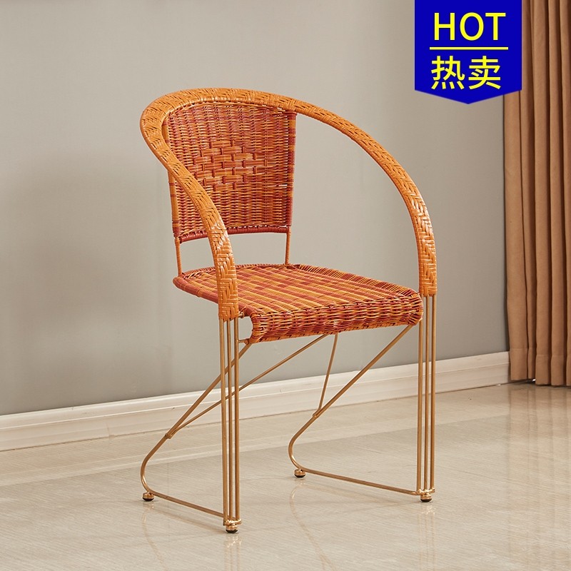 电脑椅藤椅单人实心办公椅藤编铁艺阳台休闲椅麻将靠背弹跳椅家用|ruв категории жилой мебели, места категории, Председатель класса, Компьютер, Председателя - от Buy2taobao.com для оказания профессиональной услуги покупки агента Taobao