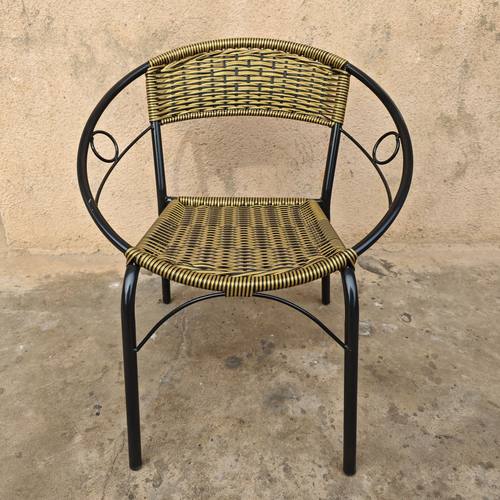 新款家用编织藤椅三件套阳台户外庭院桌椅简约休闲单人椅靠背椅子