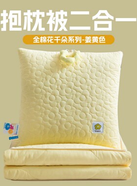手提式 A类全棉抱枕被两用沙发办公室汽车载靠枕小学生午睡空调被