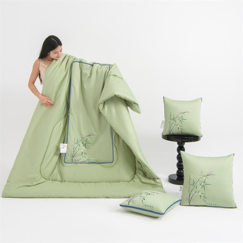 A类60支全棉抱枕被新中式风汽车靠垫办公室沙发午睡二合一枕头被