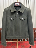 福利 短款 工厂专柜撤柜真皮绵羊皮皮衣女士翻领拉链反绒皮修身 小码