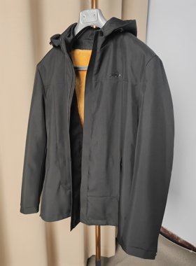 工厂样衣甩卖男高端皮草真皮真毛黄金水貂内胆连帽黑色派克服商务