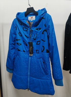 外贸出口工厂样衣甩卖女士棉服外套丝棉连帽蓝色轻便保暖冬装