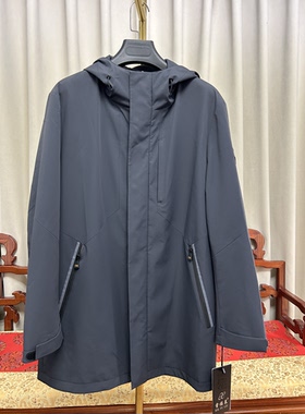 工厂订单余单男士春秋中款派克服外皮可自行加内胆连帽风衣灰绿色