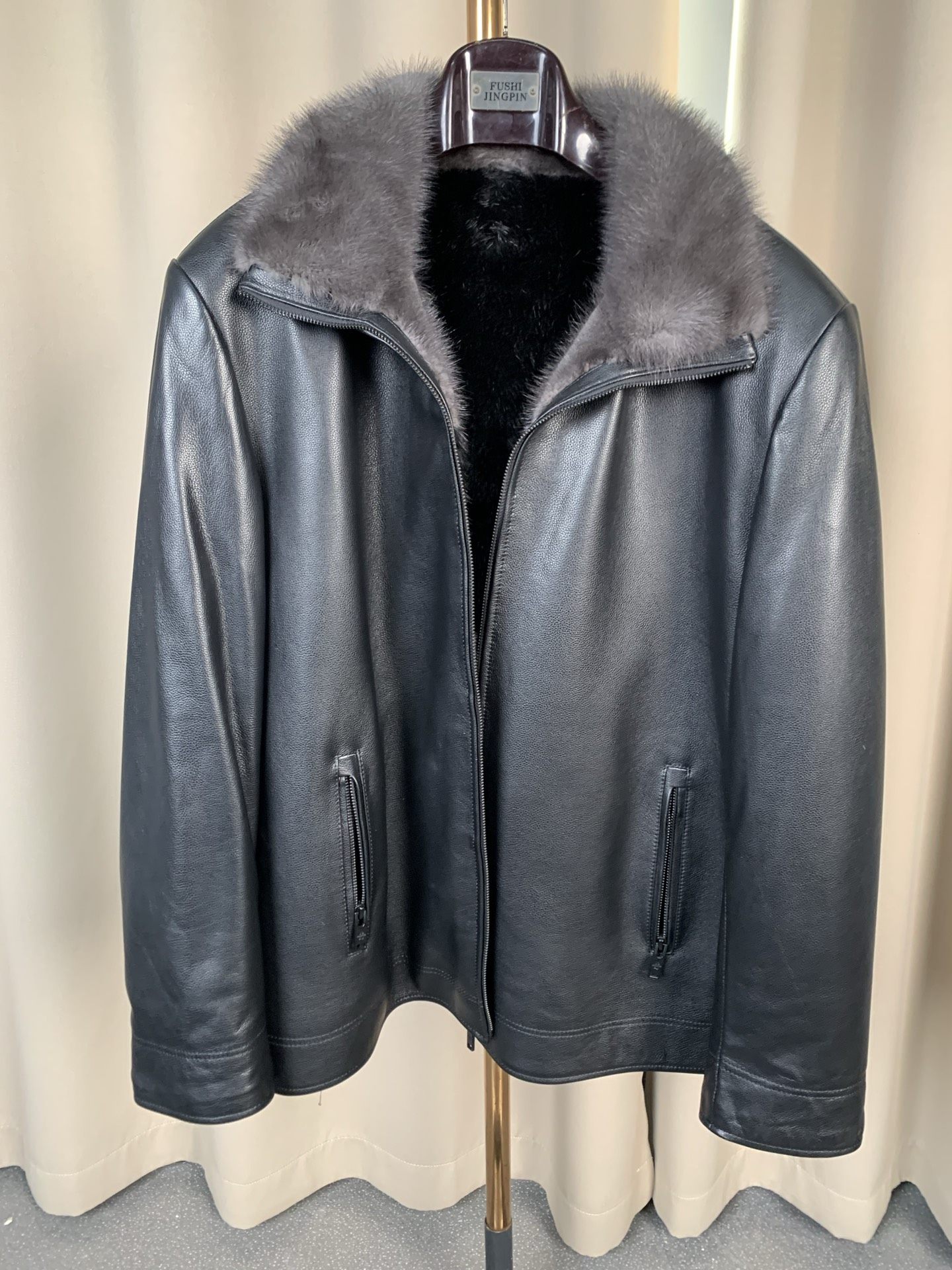 专柜撤柜男士仿鹿皮真皮皮衣水貂内胆加厚超暖冬装皮衣短断码特价,男装,皮草,淘宝优惠券,粉丝福利购,淘宝优惠卷