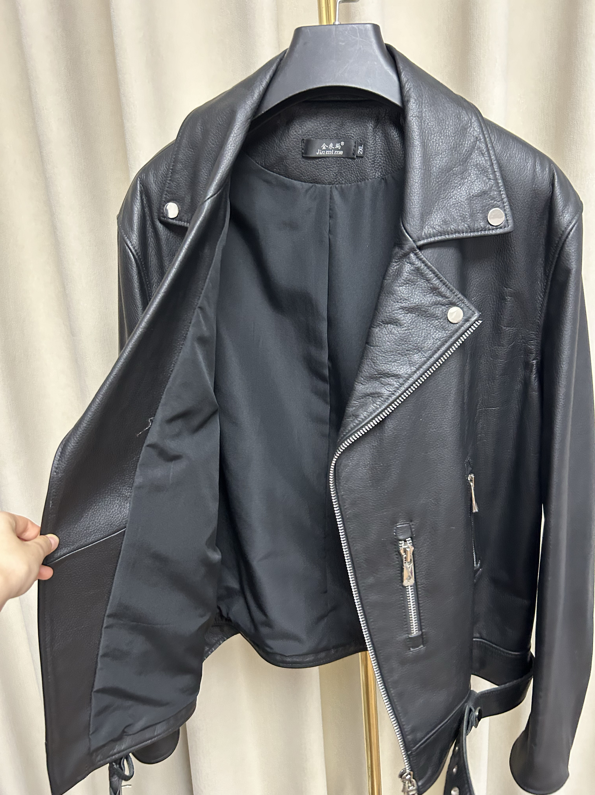 反季清仓捡漏外贸出口 原单头层牛皮真皮皮衣男机车皮外套时尚潮