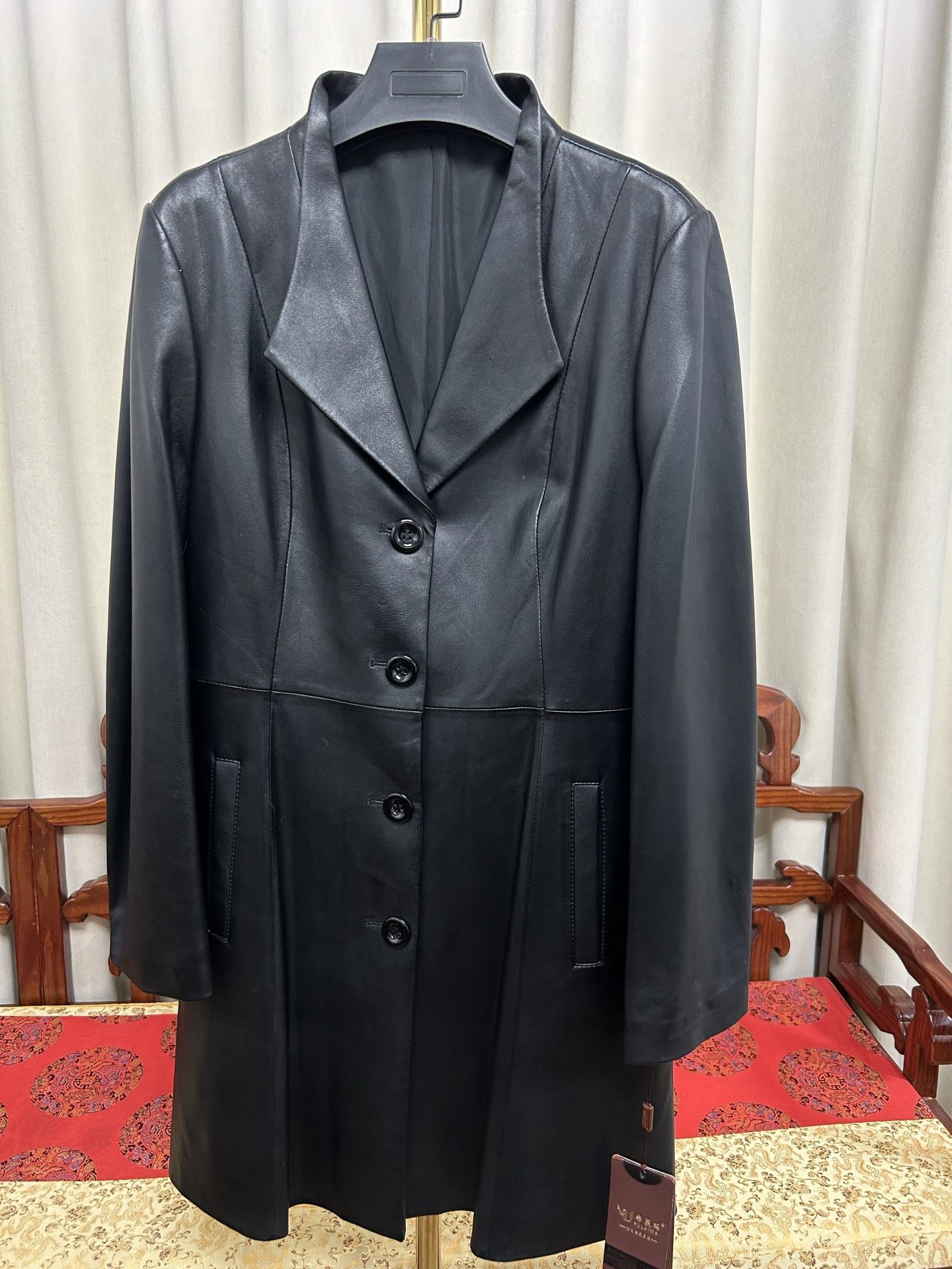 工厂断码特价女士真皮皮衣中长款修身显瘦绵羊皮皮衣外套真皮大衣