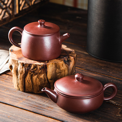 潮汕大红袍朱泥紫砂壶小容量