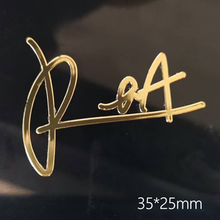 peanut签名贴纸金属材质35x25mm