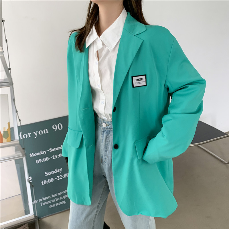 Real shot ~ 2020 autumn new long sleeve Korean version loose fashion temperament OEM casual suit coat woman