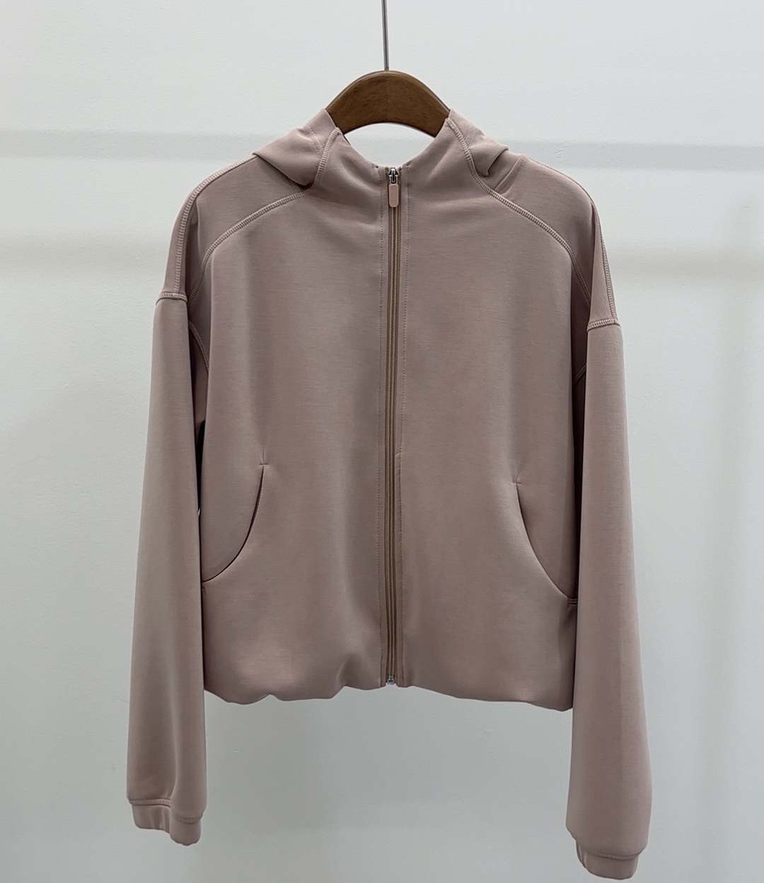 云朵帽衫 Lu+ 莫代尔混纺 连帽拉链卫衣短外套健身运动瑜伽服开衫