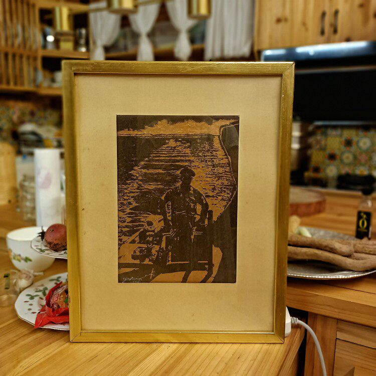 刘小姐鑫鑫中古瑞典艺术家dilstori1930年原创作品雕版画装饰画