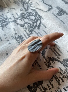 鑫鑫中古玩家vintage珠宝首饰印度淘银镶嵌天然宝石戒指复古指环