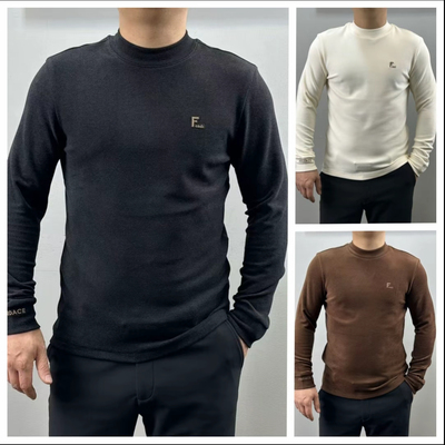 杰克朗博【柔感四号】半高领山羊绒混纺基础款男士长袖打底衫6500