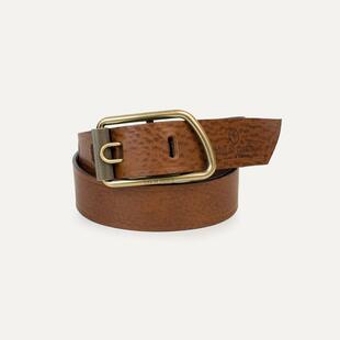 现货 Bleu 法国 Maillon Belt Chauffe 粒面 腰带 皮带 植鞣革