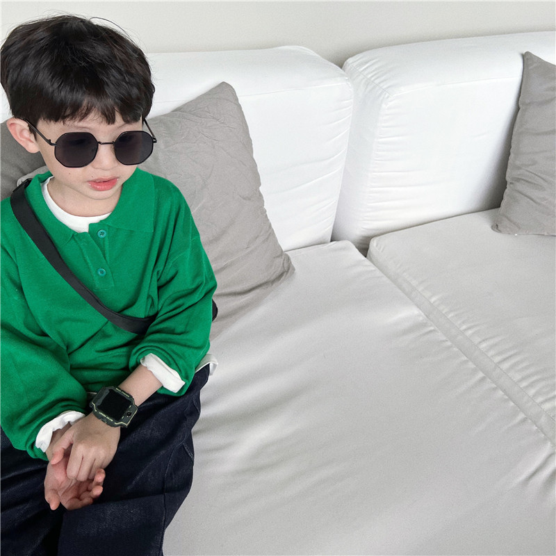 童童妈定制男女童韩版宽松绿色翻领针织衫儿童纯色长袖毛衣春秋装,童装/婴儿装/亲子装,毛衣/针织衫,淘宝优惠券,粉丝福利购,淘宝优惠卷