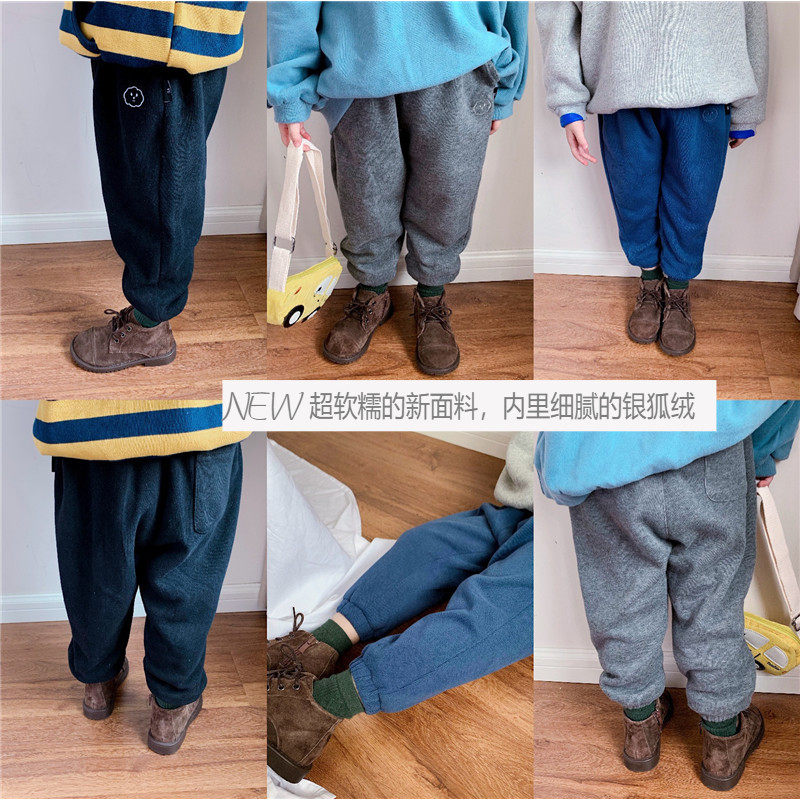 童童妈男女童纯棉针织软糯运动裤宝宝加绒哈伦裤儿童休闲裤子冬装,童装/婴儿装/亲子装,裤子,淘宝优惠券,粉丝福利购,淘宝优惠卷