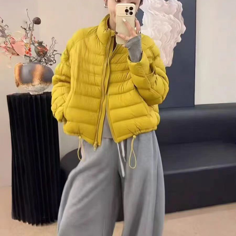 静茹韩版爆款排骨洋气女短款90白鸭绒粉色保暖羽绒服外套DXX105