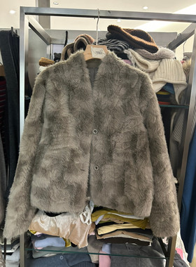 一善服饰冬上新羊剪绒环保毛皮毛一体短外套293-2233