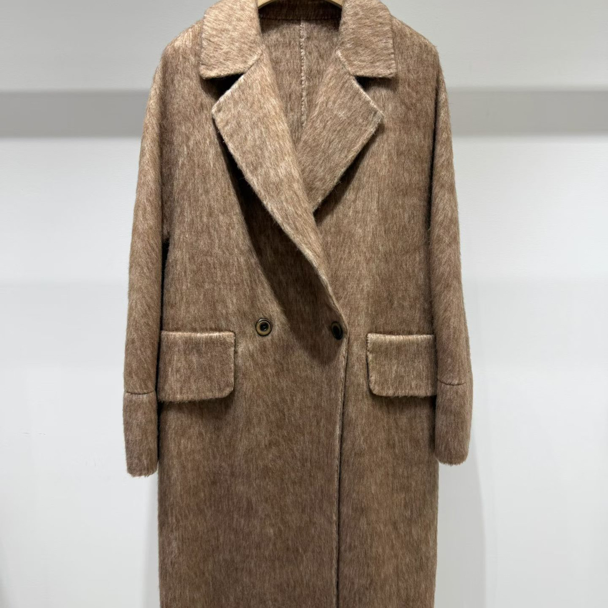 静茹30羊驼毛大款苏丽羊驼毛中长羊毛外套（含70澳毛）65S06