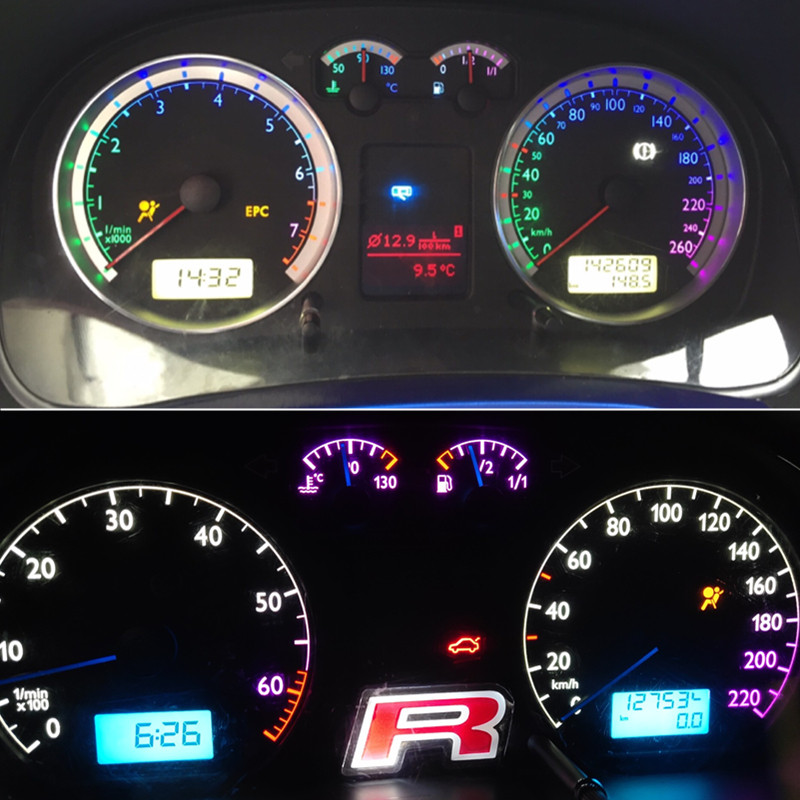 老宝来仪表灯改色新宝来仪表灯led中控背景灯 高尔夫仪表盘灯改装