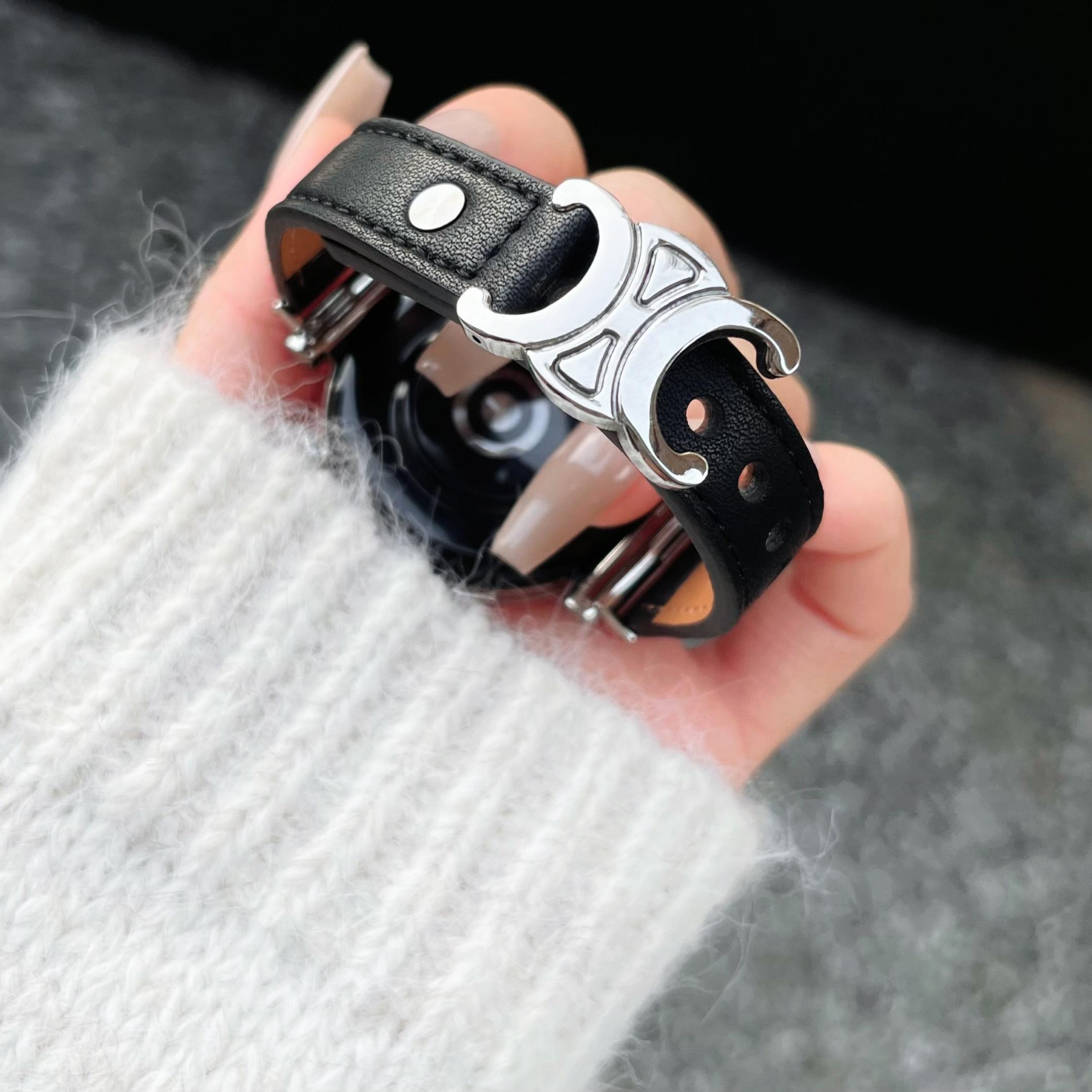 GT6/gt5真皮双C扣fit4女款手表带