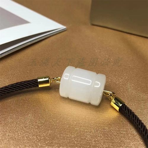 新疆羊脂玉白玉转运珠手链