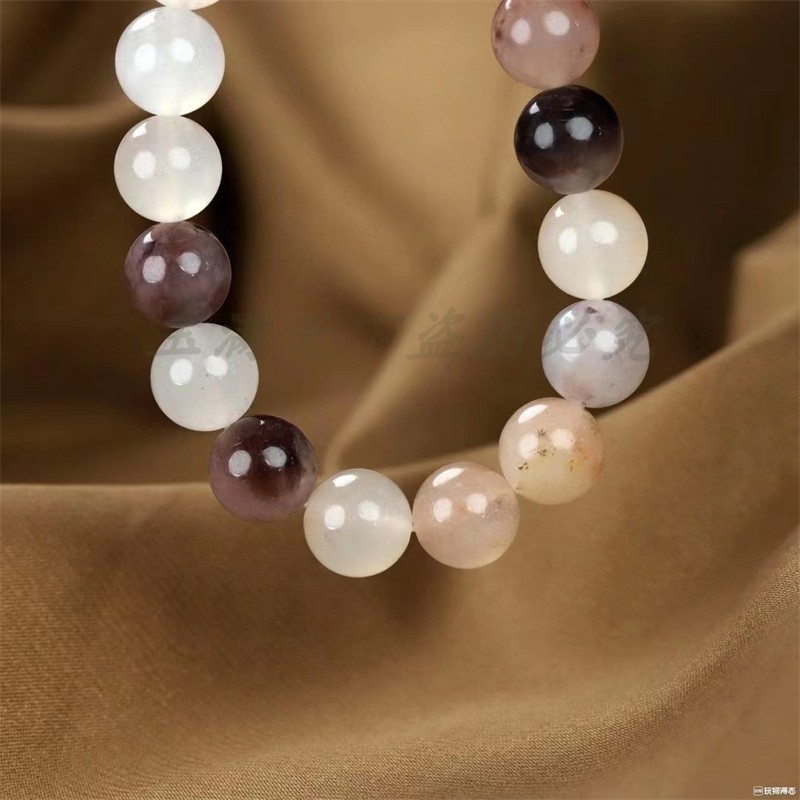 天然紫罗兰圆珠手串女款