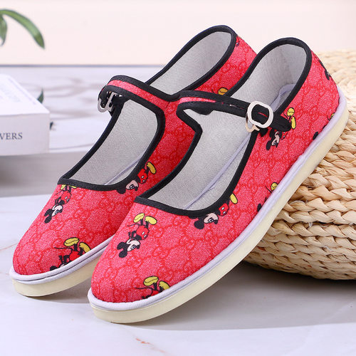 秋季北京中老年人薄底妈妈鞋