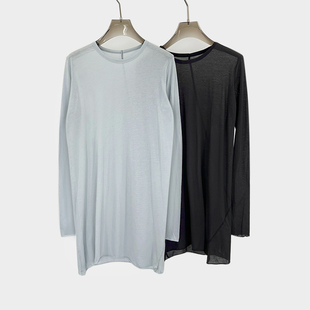 tee恤衫 暗黑针织打底长袖 男 秋冬薄款 暗黑风男款