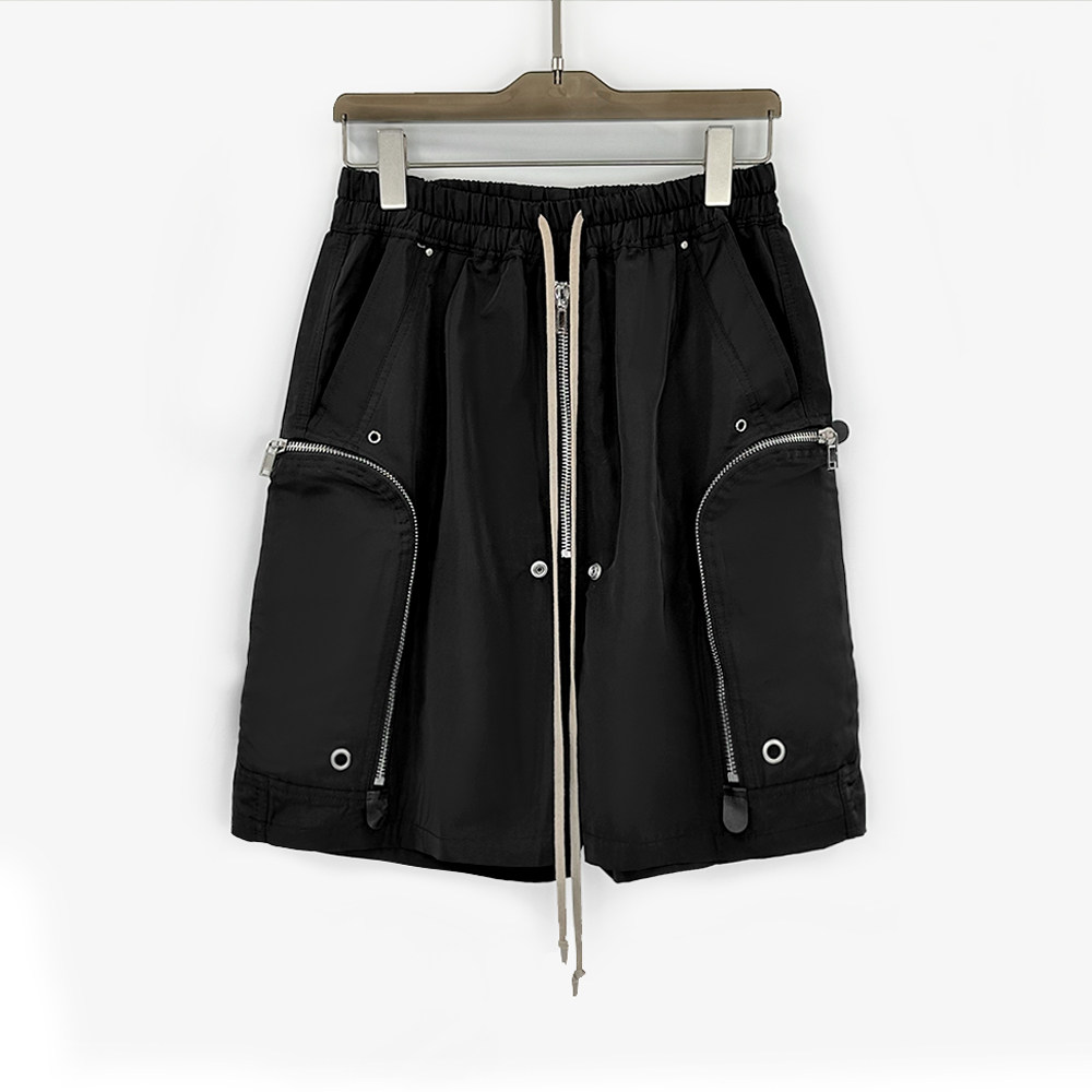 暗黑系列RO风格大口袋多拉链设计正常档男士工装五分裤中裤短裤