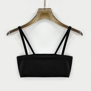 一体罩杯纯棉抹胸无肩带隐形防滑美背一字裹胸无钢圈打底防走光夏