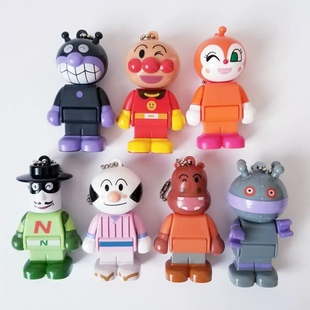 现货日本原装 面包超人大颗粒积木角色公仔人偶扭蛋套装 玩具3岁起