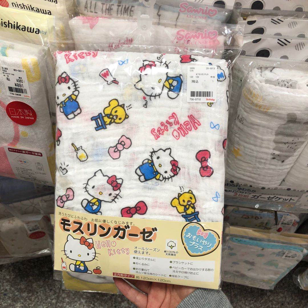 现日本新款3岁西松屋纯棉初生新生儿超柔吸水浴巾宝宝夏季纱布被