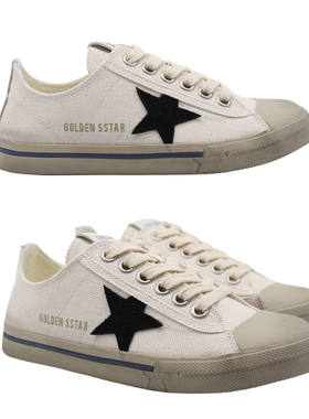 水之心做旧帆布脏脏鞋复古星星鞋半拖内增高板鞋女透气百搭休闲