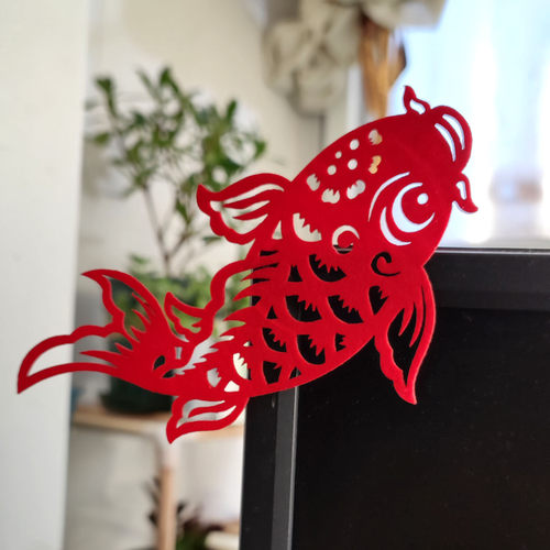 佳印小筑锦鲤窗花年年有余