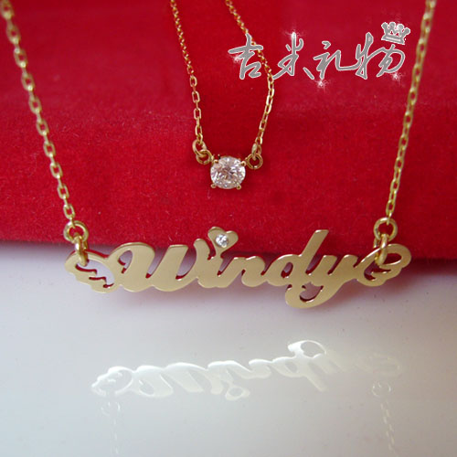 ½ðÌ«ÀɵÄÐÒ¸£Éú»îÀîСè´Í¬¿î 14K 18KË«²ã×ÖĸÏîÁ´ Ãû×ÖÊ×Êμӹ¤