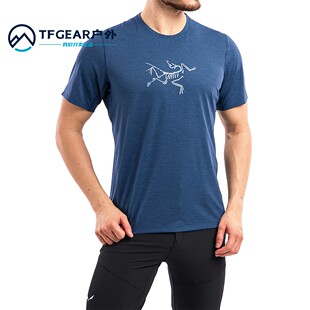 23新款Arcteryx/始祖鸟Cormac Logo SS 男款 大LOGO 速干短袖