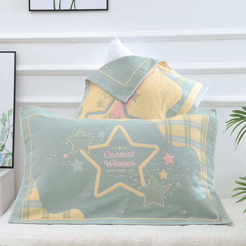 纯棉加厚枕巾一对涤棉三层纱布吸水透气柔软卡通复古田园风两条装,床上用品,枕巾,淘宝优惠券,粉丝福利购,淘宝优惠卷